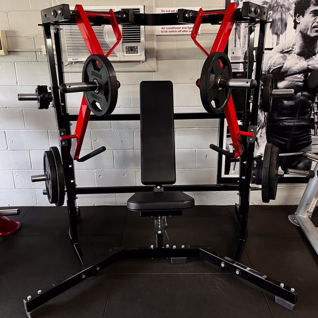 Plate-Loaded Chest Press - targets Chest