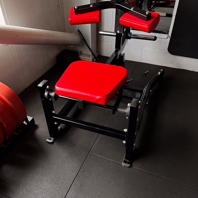 Plate-Loaded Calf Raise - targets Calves